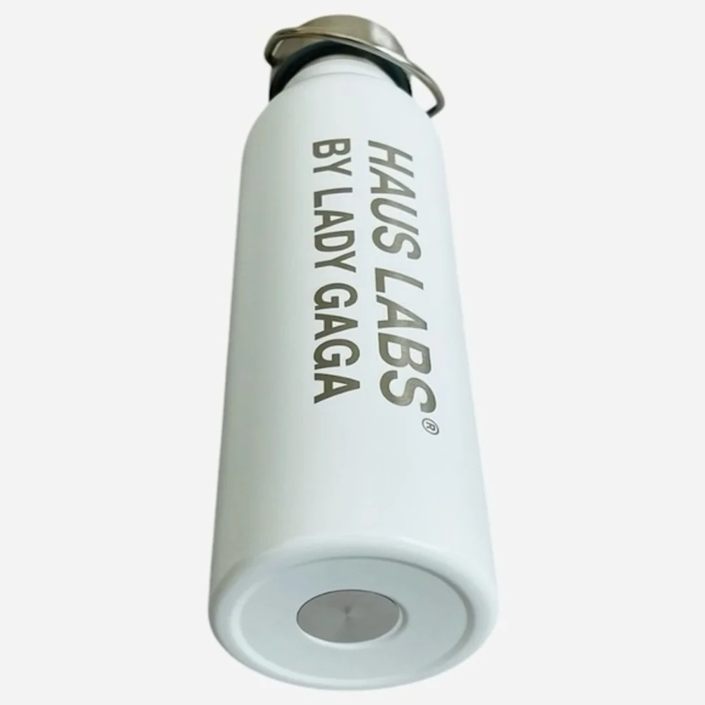 Haus Labs Lady Gaga White Stainless Steel Insulated Water Bottle New in Box